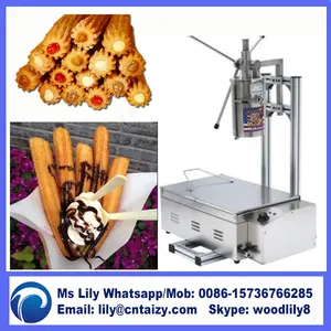 Rvs Churros Display Warmer Automatische Handmatige Churro Machine En Friteuse