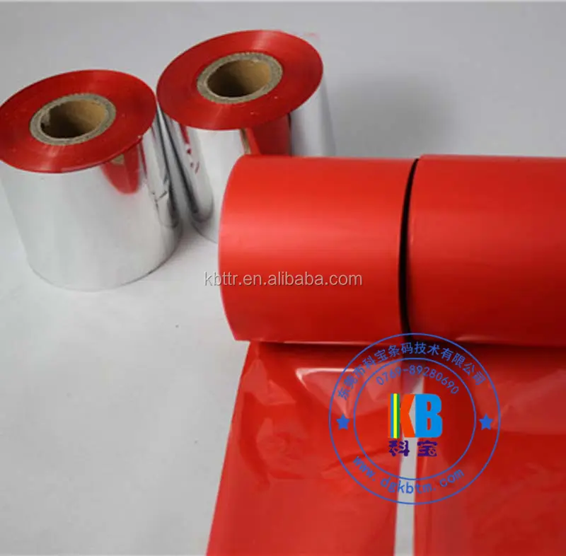 Etikettendruck mit Satinpflege für Kleidung Waschharz roter Farbbarcode Tinte Druckband