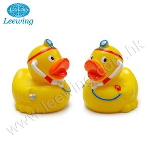 Canard en caoutchouc jaune pour le bain, cadeau promotionnel pour hôpital, clinique, médecin - Product Image 2