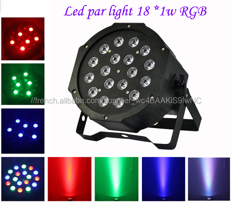 Sur vente LED RGB de lumière par 18 pcs 1 W pas cher vente par lumière accueil party disco éclairage