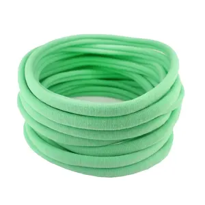 Wholesale 12 Colors 10mm Nylon Headband Custom DIY Hair Accessories For Kids Baby Girl Hair Rope Clasp