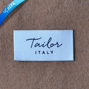Etichetta intrecciata con logo di abbigliamento personalizzato di colore all'ingrosso - Product Image 1