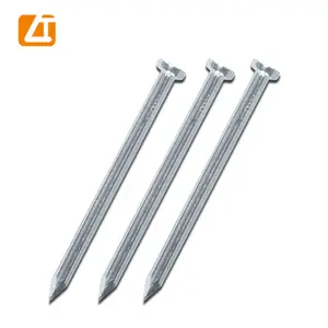 Concrete Nails Manufactures 4 Inch 100 Mm Silver White Or Black Galvanized Concrete Nail Steel Iron Wire Nails