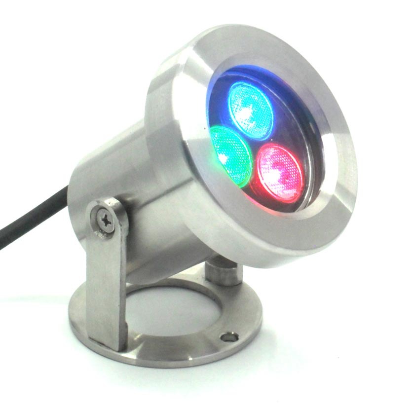 RGB Color Changing LED Pool Lights IP68 Stainless Steel Multi Color Underwater Light for Landscape