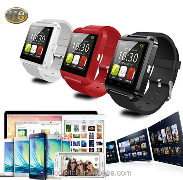 Qwd smart watch phone u8 bluetooth uwatch Multi- lauguage fit für ios android apfel