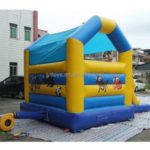 Bounceras brancas infláveis de impressão de animais, combo inflável ao ar livre, <span class=keywords><strong>castel</strong></span> de salto - Product Image 6