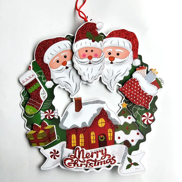 Christmas Ornaments Christmas Decorations Santa Claus Christmas Door Wall Hanging Pendant Children Xmas Gifts