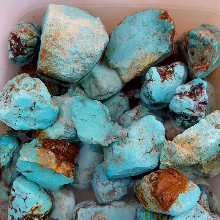 top quality natural rough blue turquoise raw crystal stone for carving jewelry making