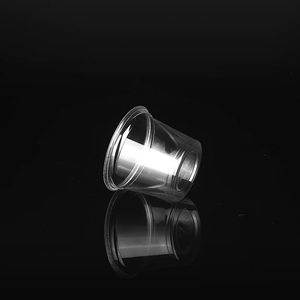 Mini gobelets de dégustation de bière jetables en PLA, 0.9oz, 25ml, 150 pièces, partie transparente en plastique avec couvercle plat, <span class=keywords><strong>PET</strong></span> - Product Image 3