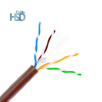Cable de datos de núcleo a granel Cat6 UTP al mejor precio de fábrica OEM 23 Awg Especificaciones 4 Prs UTP Cable de comunicación general externo
