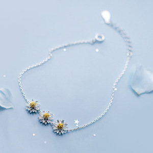 Braccialetti con Charm a Forma di Margherita in Argento per Donne, Gioielli in Argento Sterling 925 all'Ingrosso - Product Image 4