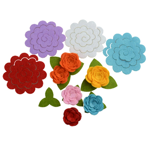 Etsy الساخن بالجملة قوس قزح الزخرفية 3d اليدوية الاصطناعي يموت قطع الأشكال diy ورأى نسيج روز زهرة - Product Image 5