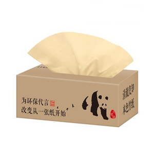 Highly Absorbent Organic Bamboo Facial Tissue Paper Box for Skin Care