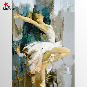 Peintures à l'huile abstraites modernes et populaires de danseurs de ballet faits à la main sur toile pour la décoration de la maison - Product Image 3