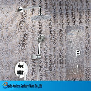 Sanitaires En Acier Inoxydable Colonne Instantanée D'eau Chaude Tête De Douche En Laiton De Cuivre Jeux D'eau Thermostatique Douche Ensemble - Product Image 1