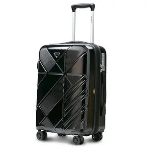 重型轮 PC 批发几何图案硬手提箱行李