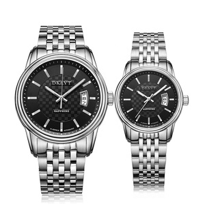 Montre de couple de luxe de haute qualité, mécanique, en acier inoxydable, avec cadran à aiguilles en cristal, résistante à <span class=keywords><strong>l</strong></span>'eau, <span class=keywords><strong>DK</strong></span>&YT - Product Image 3