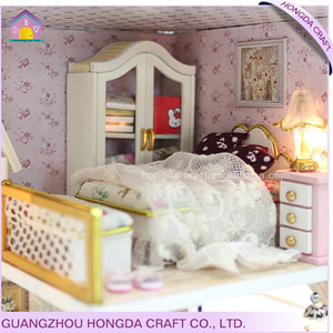Casa de Muñecas <span class=keywords><strong>en</strong></span> Miniatura con Diseño Nuevo, Iluminación y Muebles, Hecha a Mano con Luz y Herramientas, Manualidades de <span class=keywords><strong>Madera</strong></span> de Balsa - Product Image 6