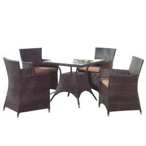 <span class=keywords><strong>Conjunto</strong></span> de <span class=keywords><strong>Mesa</strong></span> <span class=keywords><strong>y</strong></span> <span class=keywords><strong>Sillas</strong></span> de Jardín de Diseño Contemporáneo en Ratán, No Plegable - Product Image 6