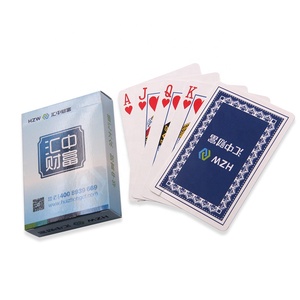 WJPC-de plástico transparente de oro Poker jugando a las cartas de impresión personalizada Jumbo tarjetas <span class=keywords><strong>Deck</strong></span> cubierta - Product Image 1