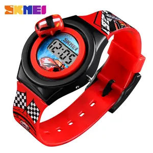 SKMEI Cartoon Car Children's Watch Fashion Digital Electronic Children Watch Creative Cartoon Student Watch Boy Child Girl 1376