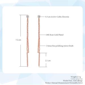 ออกแบบใหม่แฟชั่นราคาถูก CZ <span class=keywords><strong>LAMOON</strong></span> 18k โรสโกลด์ชุบต่างหูสำหรับผู้หญิงวันครบรอบ E805 E814 - Product Image 5