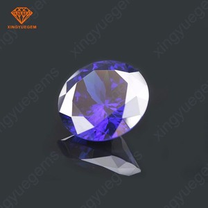 Pierre synthétique en corindon de 8mm, <span class=keywords><strong>saphir</strong></span> bleu, pierre précieuse en vrac, corindon synthétique de forme ronde - Product Image 4