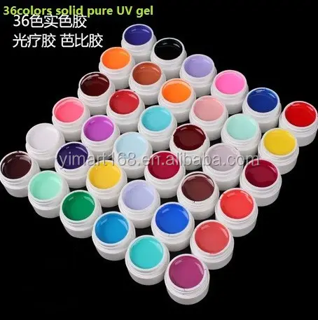 Yimart 36 colori Solid Pure UV Gel Mix Color Build Gel UV Color Gel 5ml smalto per unghie