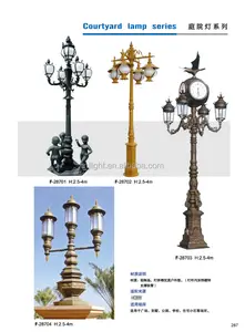 4 antigo estilo europeu jardim luz da lâmpada ao ar livre grande fabricante post