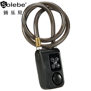 Nhãn Hiệu Riêng IP44 Không Thấm Nước Xe Đạp Khóa 110dB Báo Động Đồng ABS Cáp Thép Kết Hợp Khóa Chống Trộm Cho Xe Máy Xe Đạp - Product Image 4