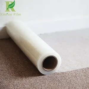 Film plastique adhésif Transparent pour tapis, de protection, 10 m