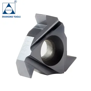 Insert Carbide Manufacturer Chengdu Carbide Cutting Tools ABUT Threading Inserts Tungsten Material TiN TiAlN Coating Stainless Steel Workpiece