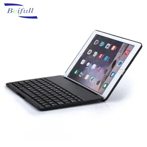 New Arrival Wireless Colorful backlit aluminum alloy keyboard with folding shell