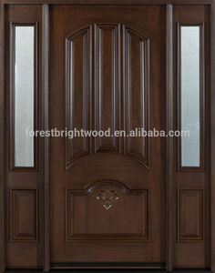 Exterior prehung caoba puerta de caoba sólida puerta de madera - Product Image 6