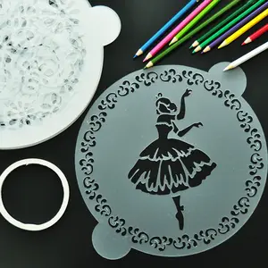 Birthday designs plastic cake stencil decorate tool