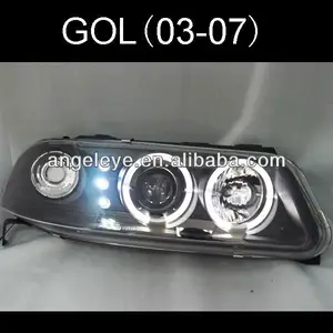 Per VW GOL LED Angel Eyes Head Light 2003-07 SONAR Style