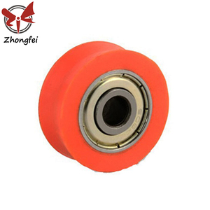 Buona qualità 608zz puleggia cuscinetto in acciaio al carbonio puleggia scorrevole per porte e finestre puleggia in nylon con scanalatura a V - Product Image 2