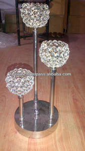 Wedding Crystal <b>Ball</b> Center Piece 3 in One <b>Candle</b>/tea Light Holder - Product Image 2