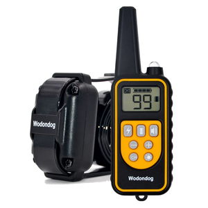 <span class=keywords><strong>WODONDOG</strong></span>-Collar de entrenamiento para perros con control remoto, resistente al agua, recargable, IP7, 800m, con collar de cuero - Product Image 1