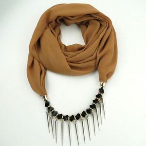 RM120 Phụ Nữ Thiết Kế Mới của Infinity Stole Scarf Wrapshawl Với Mặt Dây Chuyền Vòng Cổ Trang Sức - Product Image 5