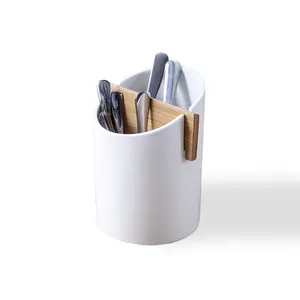 Ceramic cutlery holder custom design ceramic Kitchen tools pot storage kitchen ware ceramic utensil holder