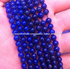 6mm ronda suelta perlas naturales Lapis nombres de piedras preciosas de color azul - Product Image 1