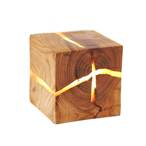 Creative 2019 Modern Dice Shape <strong>Led</strong> Kid Wood Night Lamp Contemporary Decoration Resin Wall <strong>Light</strong> <strong>Fixture</strong> - Product Image 1