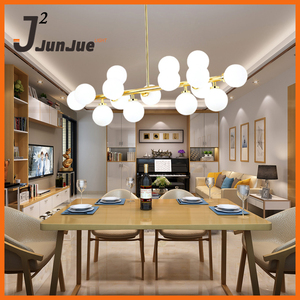 Đèn Chùm Hiện Đại Glass Magic Bean LED Pendant Light Lịch Thi Đấu Phòng Ăn Trắng Bong Bóng Bóng Mặt Dây Đèn - Product Image 3