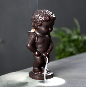 Creative purple Sands Ceramic Pissing Boy <strong>Back</strong> <strong>Flow</strong> <strong>Incense</strong> <strong>burner</strong> - Product Image 3