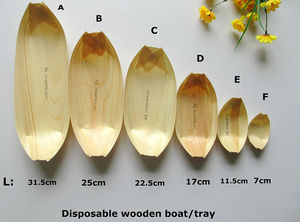 Ecco Piring Perahu Penyaji Sekali Pakai, Perahu Sushi Kayu Ramah - Product Image 4