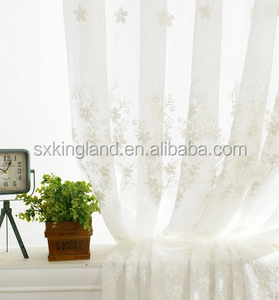 Rèm Vải Tuyn Thêu Hoa Trong Suốt Giảm Giá Hấp Dẫn Màu Trắng 100% Polyester Vòng Thêu Có Thể Thêu Cửa Sổ Phẳng 280Cm - Product Image 2