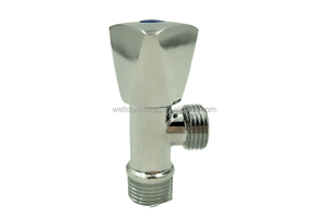 En laiton angle valve chrome polissage à trois voies débit d'eau mur monté sanitaires salle de bain propre machine à laver - Product Image 5