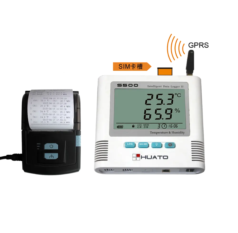 High accuracy Temperature and humidity data logger Recorder matched With Printer