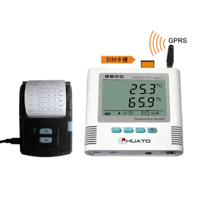 Registrador de datos de temperatura y humedad de alta precisión, combinado con la impresora